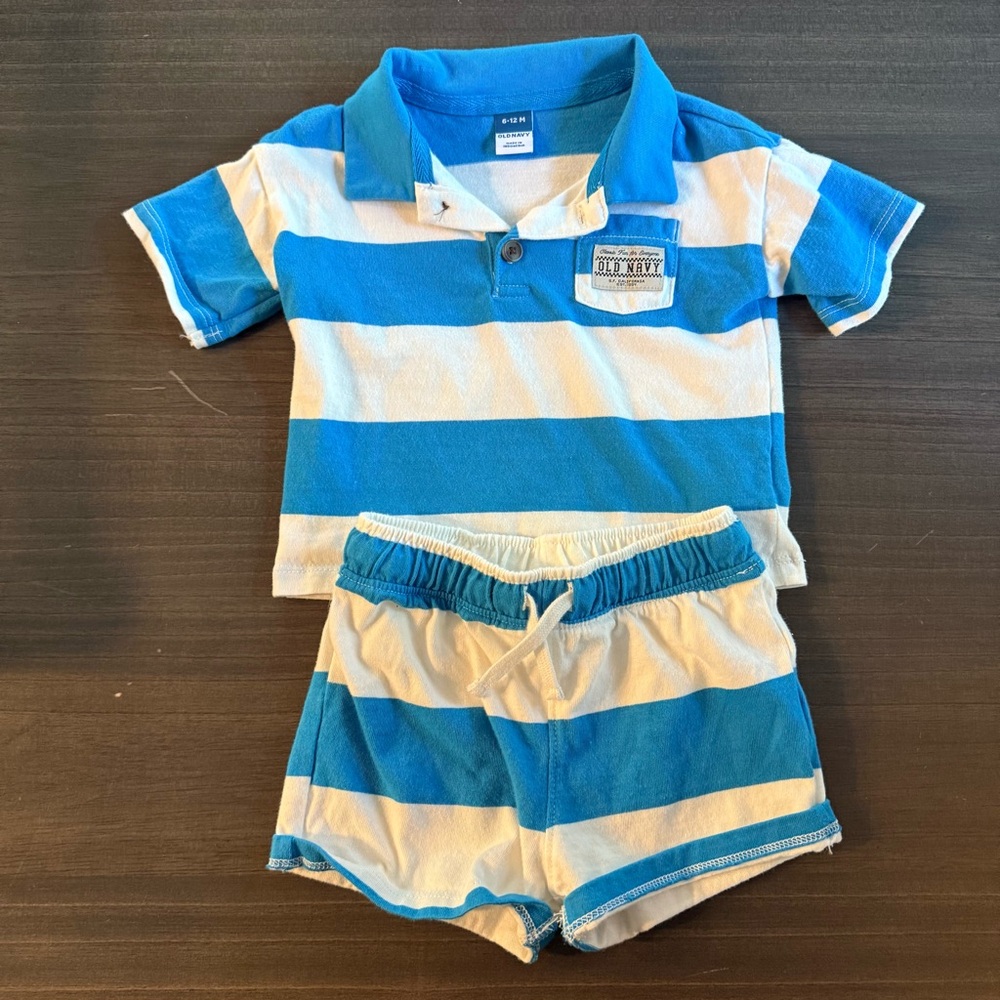 Old Navy Polo & Short Set 6-12m